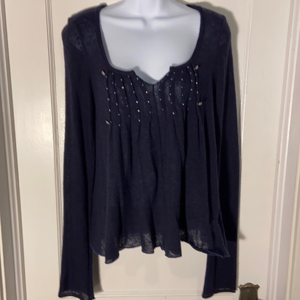 Vintage Free People Baby Doll Merino Wool and Angora Sweater